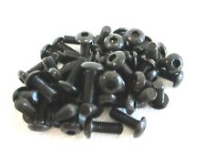 10-32 X 1/2 BUTTON HEAD SOCKET CAP SCREWS BLACK ALLOY STEEL 50 PCS - Mentor - US"