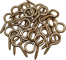 Bronze 1 Inch 100 Pcs Small Screw Eyes Metal Screw Hooks Ring Screws Fasteners H - Denver - US