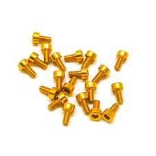 20pcs M3x6mm Socket Head Cap Screws Anodized 6063 Aluminum Hex Socket (Gold) - College Station - US