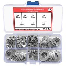 128 Pcs Belleville Washer Conical Knurled Spring Washers Stainless Steel Co - Lathrop - US