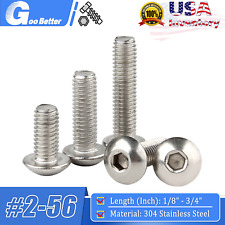 #2-56 Button Head Socket Cap Screws Pan Head Allen Bolts A2 Stainless Steel - Ontario - US