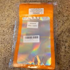 100 Pack Mylar Holographic Bags 6x9 Inches Food Grade Smell Proof New Orange