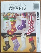 McCall's Crafts 2991 Christmas Stockings 8 Different Versions