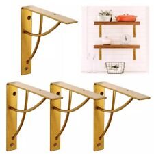 Metal Shelf Brackets, Gold Heavy Duty Shelf Bracket 7 Inch for Floating Shelf... - Fontana - US