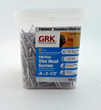 GRK Fasteners 61730 Stainless Steel Trim Head Screws #8 x 2-1/2 in. (420 pk) - Raymore - US