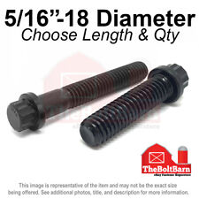 5/16-18 Coarse 12-Point Flange Screws Alloy Steel Black (Pick Length & Qty) - Cleveland - US"