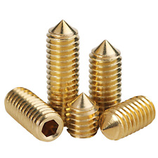 BRASS GRUB SCREWS CONE POINT DIN 914 ALLEN SOCKET GRUB SCREWS M3 M4 M5 M6 - CN