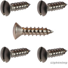 Slotted Oval Head Sheet Metal Screw Stainless Steel #10 x 1 Qty 50 - West Hempstead - US"