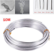 10m Long Aluminium Modelling Craft Wire, Armature, Jewellery DIY 1/1.5/2/2.5/3mm