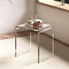 16Lx12"Wx18"H Clear Side Coffee Tables with Waterfall Edges Nightstand/Stool US - Mumbai - India"