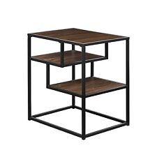 Modern 3 Tier Side Table Dark Walnut - Saracina Home - Mumbai - India