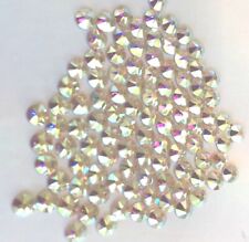 100 pc SWAROVSKI RHINESTONES CRYSTAL CLEAR AB 16ss 2088 Flatback Bridal/ Wedding