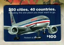 AMERICAN AIRLINES 250 Cities, 40 Countries ( 2005 ) Gift Card ( $0 - NO VALUE )