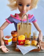 1:6 handmade bags Dollhouse Miniature clay fast food burger fries family meal