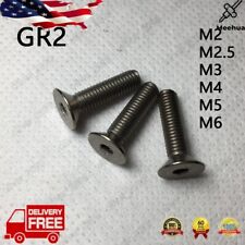 Titanium GR2 Hex Socket Bolt Countersunk Flat Head Screws M2 M2.5 M3 M4 M5 M6 M8 - Hebron - US