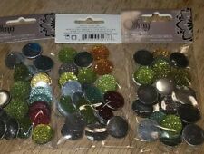 Offray Accessories asst colors round Gems, 24 Piece 3 packs