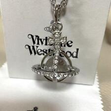 Vivienne Westwood Necklace Orb globe silver clear IN BOX