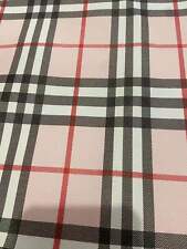 Pink Burberry Leather Fabric For Custom Shoes, Bags And Other Items