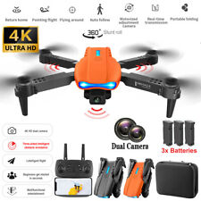 RC Drones Quadcopter GPS Drone Pro 4K Dual Camera WiFi FPV Foldable 3x Batteries