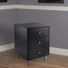 Winsome Accent Table Nightstand 22Hx16"Wx17"D Daniel 3 Drawers Black Finish - Toronto - Canada"