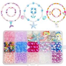 HUAZONTOM Beads Craft Kit Children Glass Beads Accessories Kids Jewelry 400 Piec