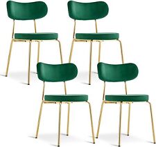 Ivinta Stackable Dining Chairs with Gold Legs, 4 Pieces Kitchen Chair for Dinner - Memphis - US