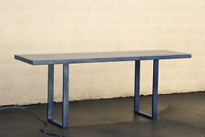 Custom Metallic Midnight Blue Console Table, Industrial Sleek - Los Angeles - US