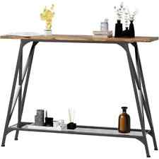 41.7 Console Sofa Table Entryway Industrial Modern Narrow with Shelves Entrance - US"