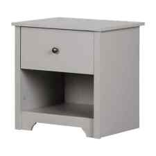 South Shore Nightstand 21.75x22.5" Minimalist 1-Drawer Particle Board Soft Gray - Toronto - Canada"