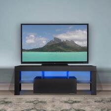 TV Stand 17.71x51.18"x13.7" w/ LED Light + Storage Drawers Particle Board Black - Toronto - Canada"