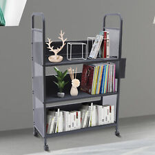 Library Book Storage Cart Office Supplies Storage Rack with 3 Flat Shelves Rack - Toronto - Canada