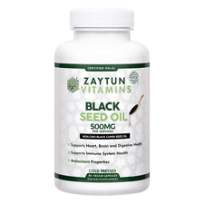 Zaytun Vitamins Halal Black Seed Oil Capsules, Premium Nigella Sativa, 90 Count - Toronto - Canada