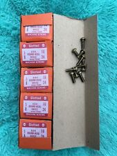 NOS 10-24 x 5/8 Solid Brass Machine Screws Flat Head Slotted Quantity 500 - Columbia - US"