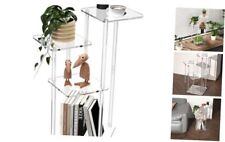 4-Tier Clear Acrylic Side Table for Modern Homes, 27 High Easy Assembly - Miami - US"