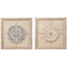 SEI Furniture Lamsting Wall Panels in Natural/Distressed White (Set of 2) - Toronto - Canada