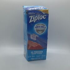 Ziploc Brand Freezer Quart Sliders Food Bags with Power Shield Protection 25 Ct