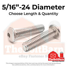 5/16-24 Stainless Steel Button Socket Head Cap Screws (Choose Length & Qty) - US"