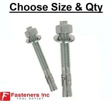 Concrete Wedge Anchor Zinc Plated Expansion Anchors Includes Nuts & Washers - Redding - US