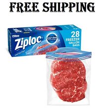 Ziploc Gallon Freezer Bags Food Storage Grip 'N Seal Zip Lock Bags 28 Count Home