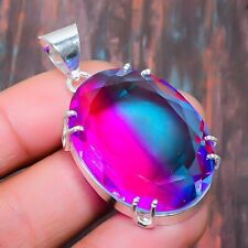 Bi-Color Tourmaline Gemstone Handmade Gift Jewelry Pendant 1.77 J811"