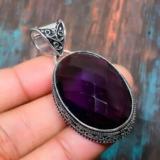 Amethyst Gemstone Handmade Gift Jewelry Pendant 2.05 Y216"