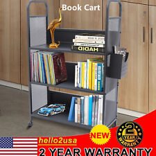 Rolling Book Truck Book Cart Mobile Office Home Book Storage Shelf With Handles - Toronto - Canada