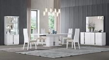 NEW Contemporary White Gloss Dining Table Chair Modern Minimalist Furniture Set - Mumbai - India