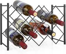 TOBUSA Metal Wine Rack Countertop, 10-Bottle Modern Black Small, - Mumbai - India