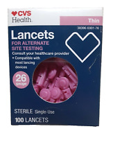 CVS Health Lancets 100 Thin, Sterile, Single-Use, 26 gauge Exp 02/25 - Inman - US