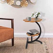 2 Tiers Flower Sofa Side End Table Small Beside Table Nightstand for Living Room