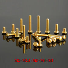 M2 M2.5 M3 M4 M5 Ti-plated Gold Button Head Socket Cap Screw Allen Bolt Hex Dive - CN