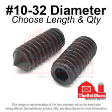 #10-32 Alloy Cone Point Allen Socket Set Screw Fine Black Oxide (Pick Size Qty) - Cleveland - US