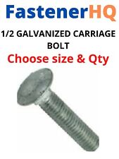 1/2-13 Grade A 307A Full Thread Carriage Bolts Galvanized (Pick Length & Qty) - Munster - US"