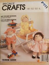 UNCUT Vintage Mccalls Sewing Pattern P11 Baby Blossoms Soft Sculptured Dolls 86